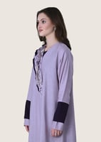 L204- عباية لنن موف تطريز