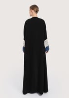 L243 -عباية كريب-زهر ازرق