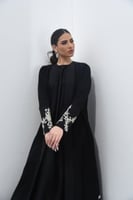 L096- عباية حرير مغسول و كريب