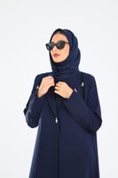 L149-عباية كريب كحلي كرستالات