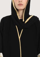 L242 -عباية كريب-زهر اصفر