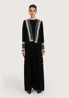 L298-كريب أسود- تطريز