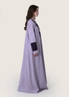 L204- عباية لنن موف تطريز