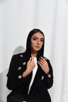 L064-عباية كريب كرستالات