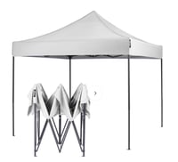 3*3 (WHITE (iron hexagonal tube tent (half enclosu...