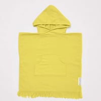 منشفة بغطاء للرأس صفراء