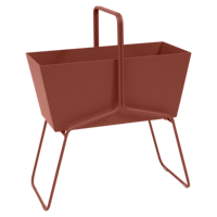 أصيص زراعة السلة إصدار عالي باللون الأحمر الطوبي