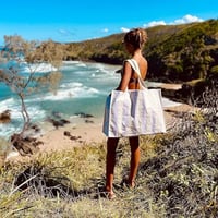 حقيبة حمل كبيرة "ريو صن" – بخطوط بنفسجية باهتة (با...