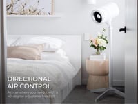 مروحة ستاند (أبيض)