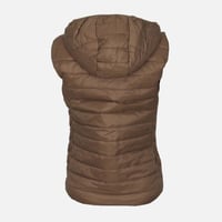 N LADIES BASIC PUFFER GILET WITH HOOD