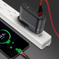 شاحن جداري 3 منافذ و 3 قوابس |شحن سريع WA | 65W