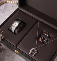 طقم ساعة اقنر الماس مع السلسال والحلق