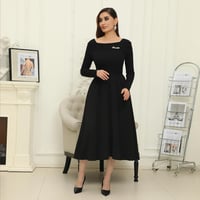 فستان قطن اسود