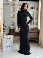 فستان مكسي أسود