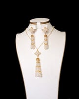 طقم سلسال حلق مع لؤلؤ