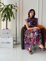 فستان ميدي ورد بطبعه