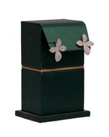 حلق نسائية ذهبي مرصع بالزركون | سيزون