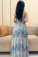 فستان ميدي متعدد الألوان