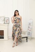 فستان مطبوع ون شولدر