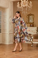 فستان ميدي مطبع