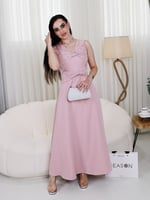 فستان مكسي وردي