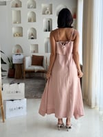 فستان مكسي وردي