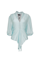 بلوزة أزرق سماوي كاجوال