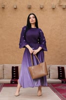 فستان ميدي أرجواني