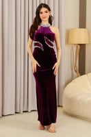 فستان مخمل توتي