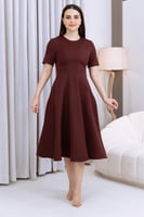 فستان ميدي بورجوندي