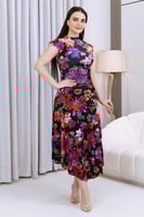 فستان ميدي بطبعه الأزهار