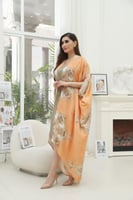 جلابية ميدي مطبوعة بنقوش