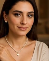 طقم سلسال حلق لؤلؤ