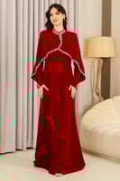 فستان سهرة احمر ماكسي