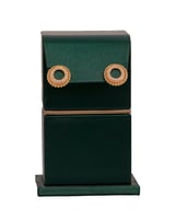 حلق فضي دائري مرصع بالزركون | سيزون