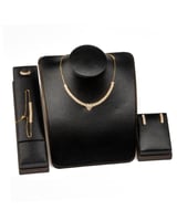 طقم اكسسوارات سهرة زركون ذهبي