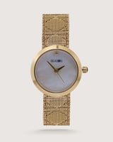 ساعة يد ذهبية تصميم عصري | للنساء | SEASON