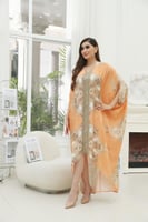 جلابية ميدي مطبوعة بنقوش