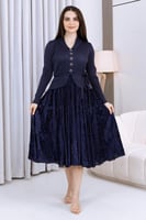 فستان ميدي أزرق