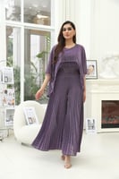 طقم لوريكس بليسية بنفسجي بهدب