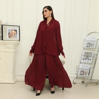 طقم سادة بليسية عنابي