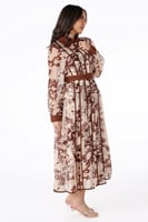 فستان ميدي بطبعة