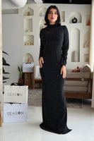 فستان مكسي أسود