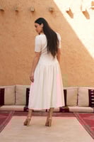 فستان كريب لون بيج | SEASON