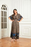 فستان ساتان بطبعه