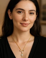 سلسال زركون ذهبي بقلادة نجمة