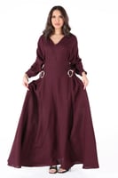 جلابية عنابي غامق