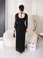 فستان مكسي أسود