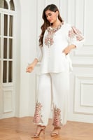 طقم مكسي أبيض