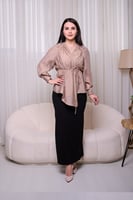 بلوزة بني كاجوال